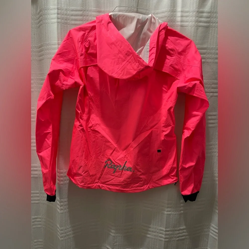 Rapha Women's Commuter Jacket Hot Pink Hooded XS Cycling Windbreaker Lightweight